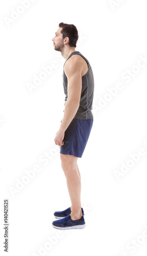 Incorrect posture concept. ...