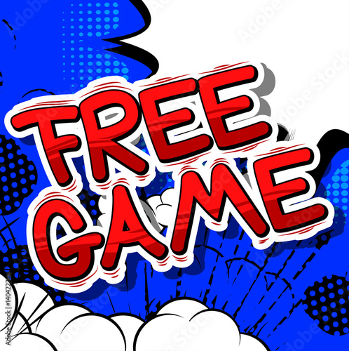 Free Game - Comic book style word on abstract background.