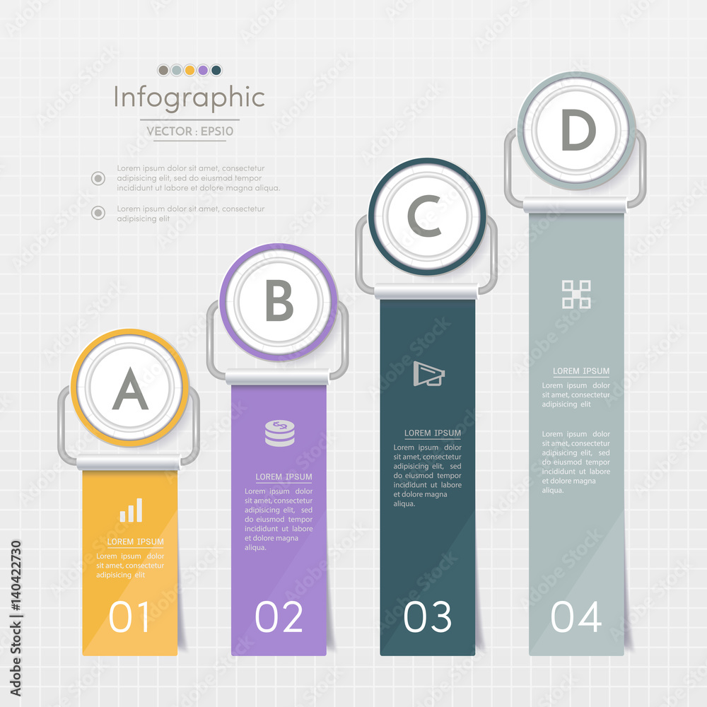 Infographics design template with icons, process diagram, vector eps10 illustration Infographics design template with icons, process diagram, vector eps10 illustration