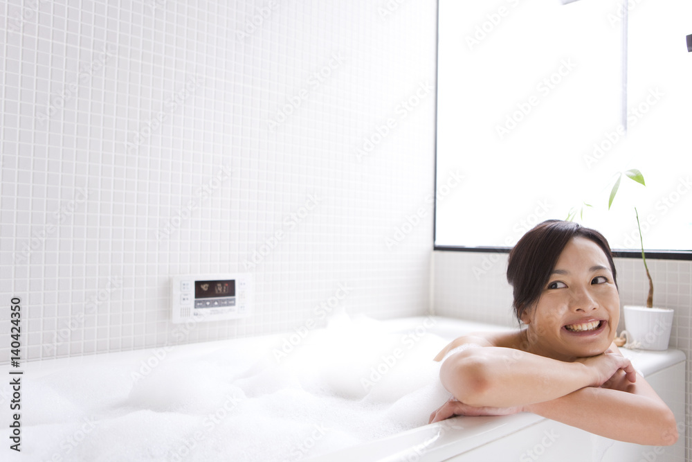 Mid Adult Woman In Bath Mid Adult Woman In Bath