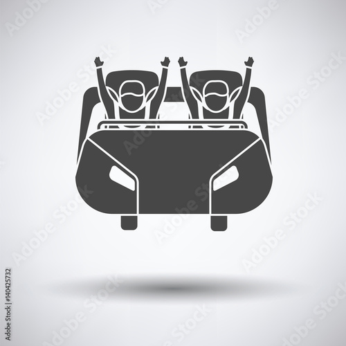 Roller coaster cart icon