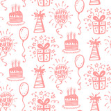 Birthday party seamless patterns