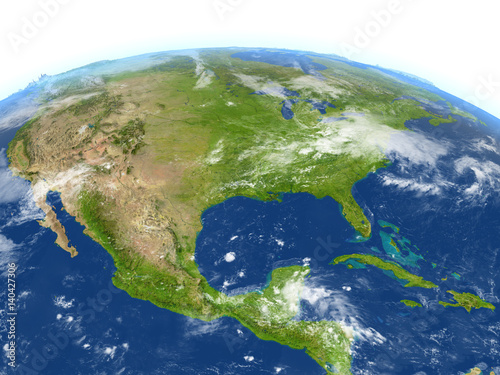 Fototapeta Naklejka Na Ścianę i Meble -  USA on planet Earth