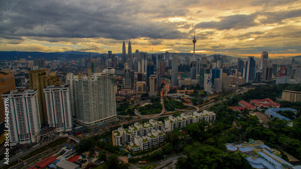 Aerial view of Kuala Lumpur, Malaysia