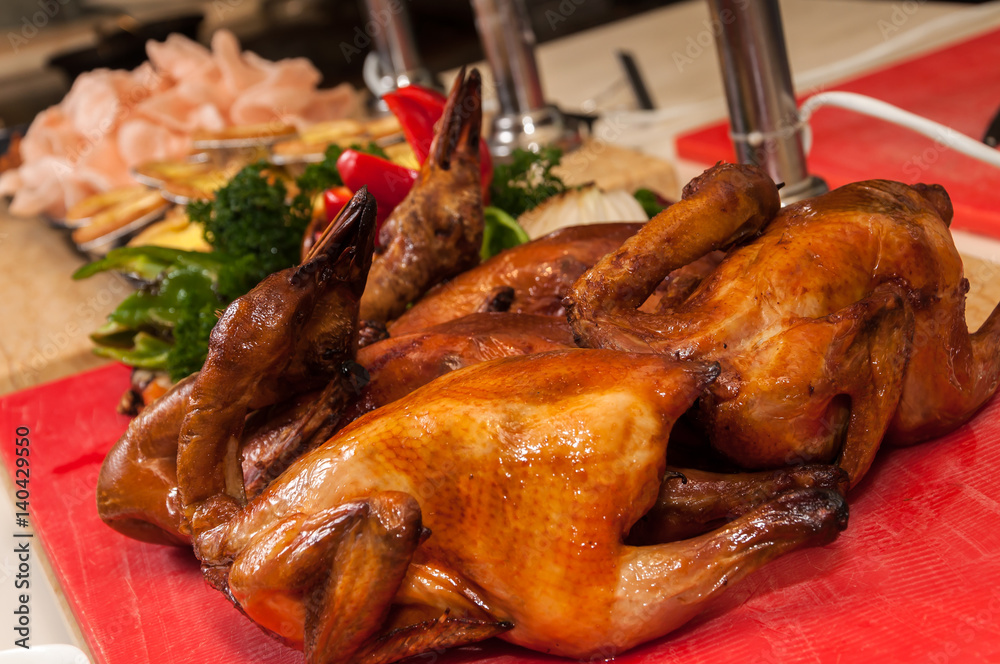 Naklejka premium Roasted chicken