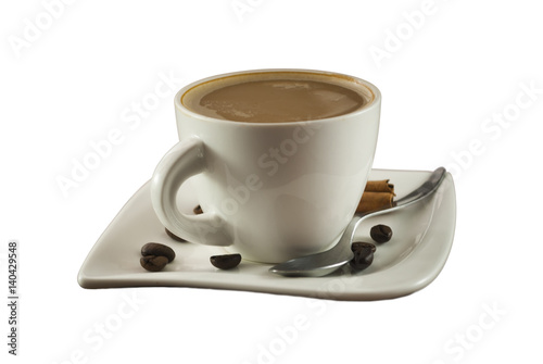 Isolated cup of coffee