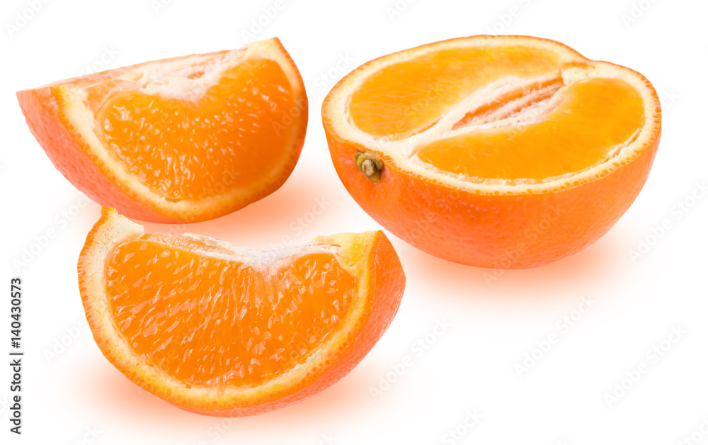 Mandarin or Mineola isolated on white background Mandarin or Mineola isolated on white background