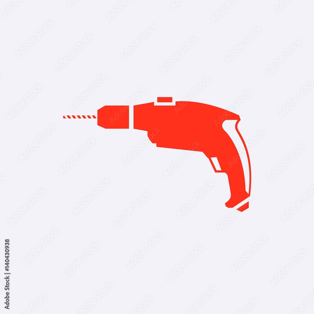 drill icon stock vector illustration flat design drill icon stock vector illustration flat design