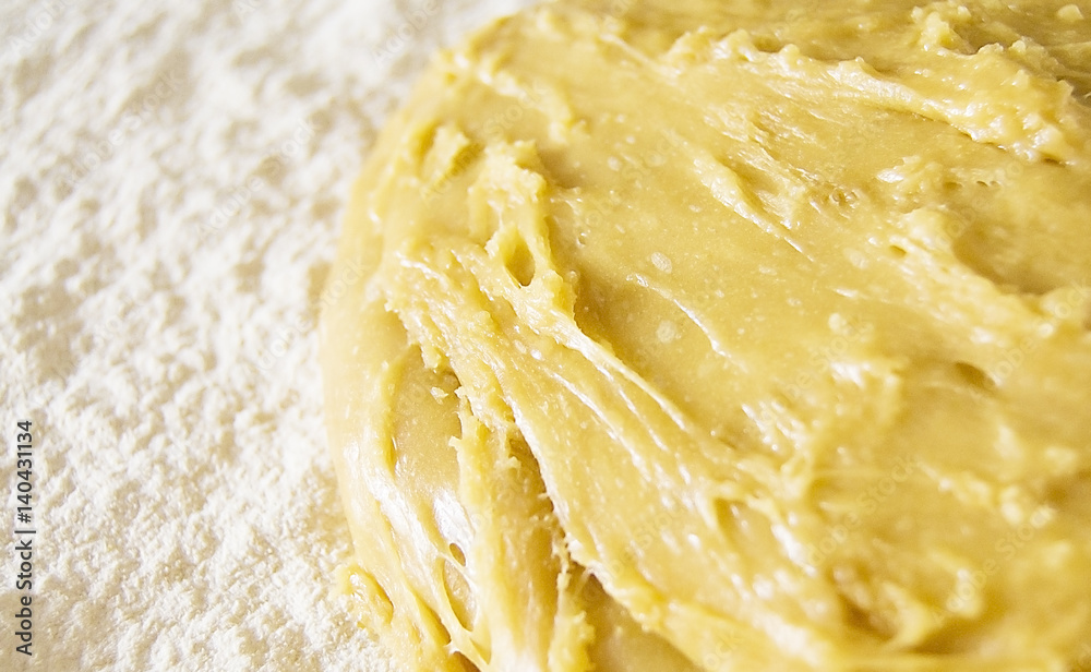 Dough for cake, thick dough, dough for flour, making dough Dough for cake, thick dough, dough for flour, making dough