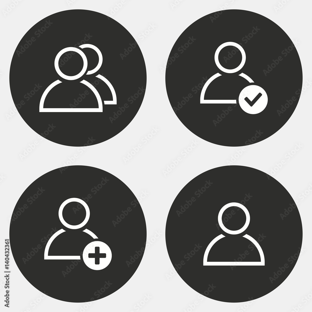 Account icon set. Account icon set.