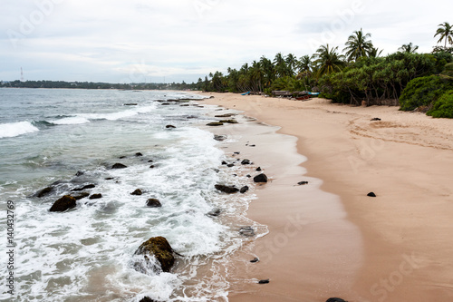 Tropical beach on Sri Lanka.