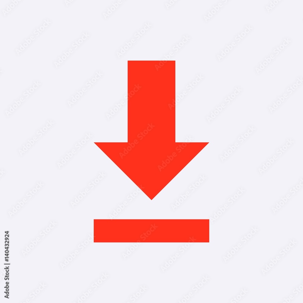 download icon stock vector illustration flat design download icon stock vector illustration flat design