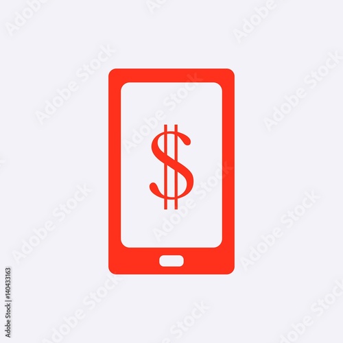 Smart phone with money dollars stock vector illustration flat design