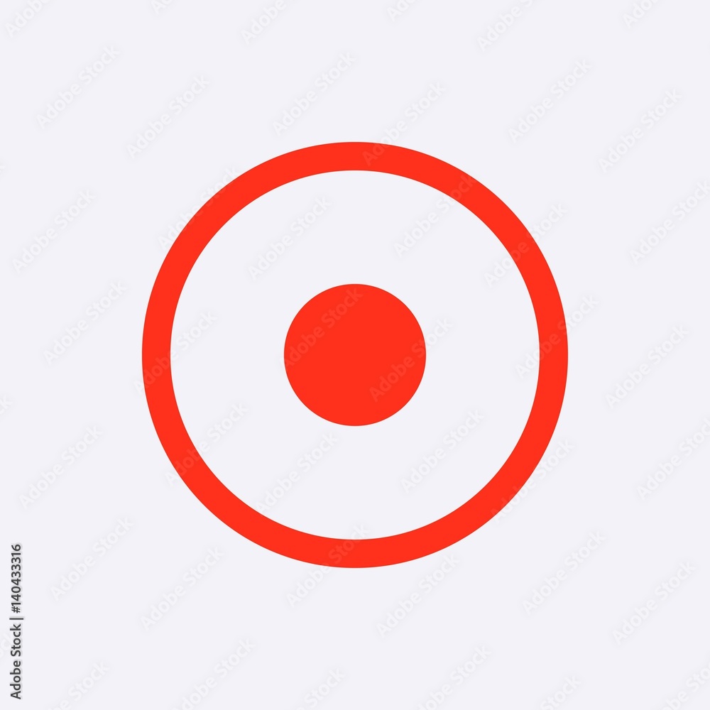 Rec Icon stock vector illustration flat design Rec Icon stock vector illustration flat design