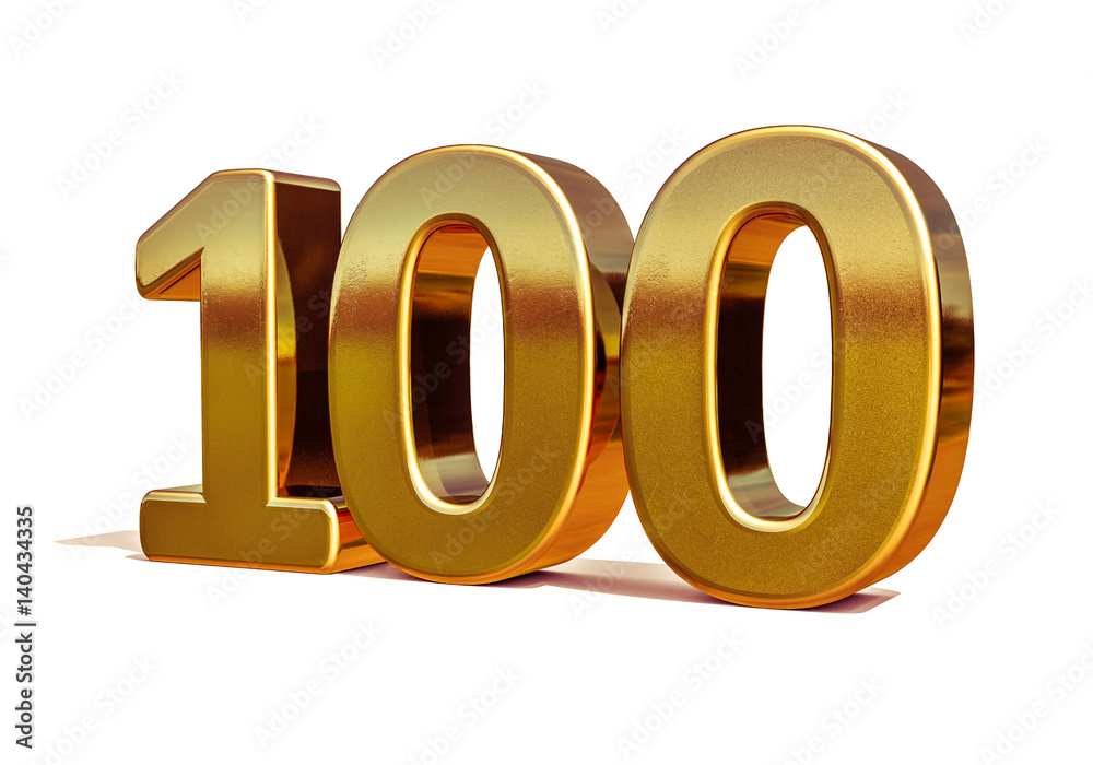 Gold 3d 100th Anniversary Sign Gold 3d 100th Anniversary Sign