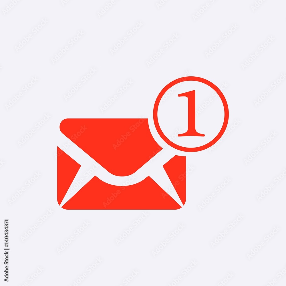 Envelope Mail icon, vector illustration. Flat design style Envelope Mail icon, vector illustration. Flat design style