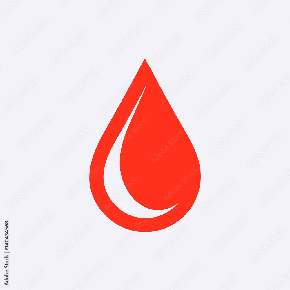 Fototapeta premium Drop icon, vector illustration. Flat design style