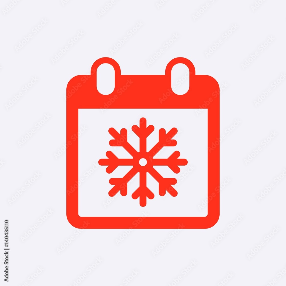 winter calendar icon stock vector illustration flat design winter calendar icon stock vector illustration flat design