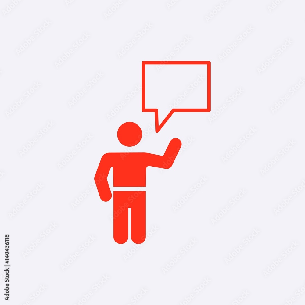 speaking of people, the chat icon stock vector illustration