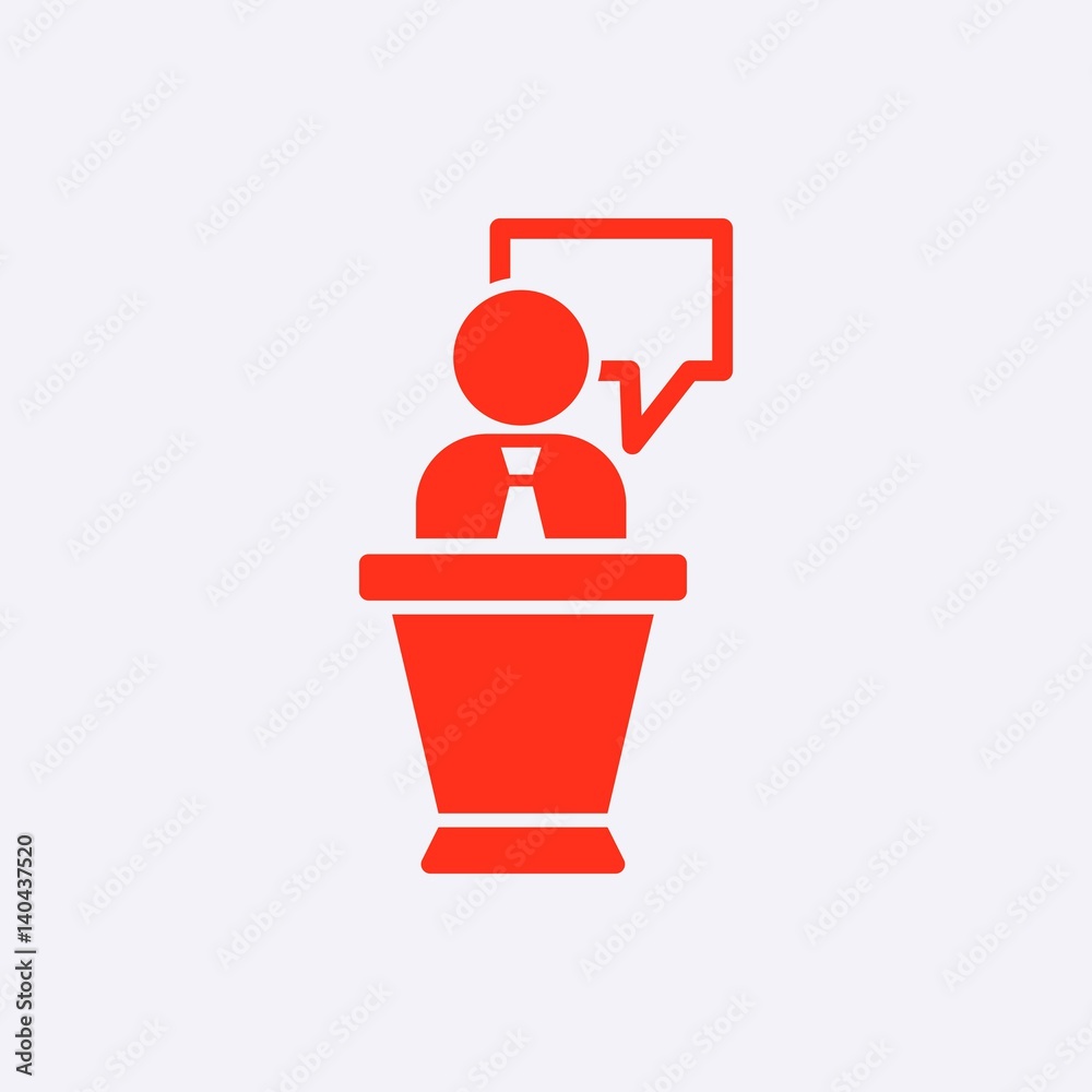 lectern with microphone icon stock vector illustration flat design lectern with microphone icon stock vector illustration flat design