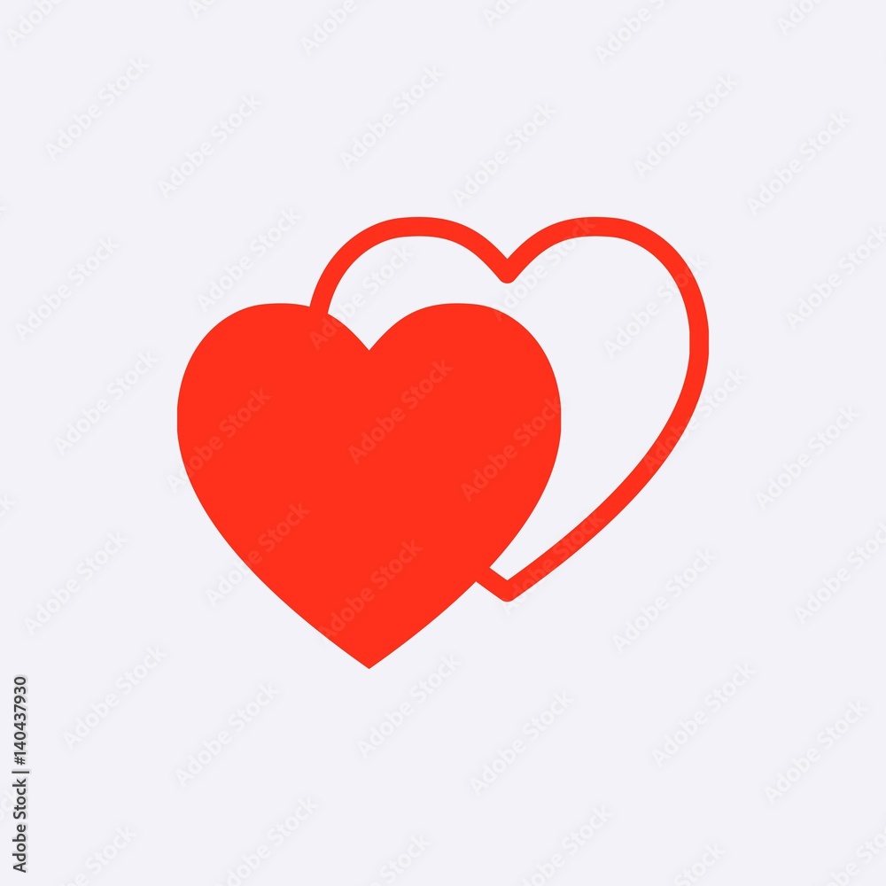 heart icon stock vector illustration flat design