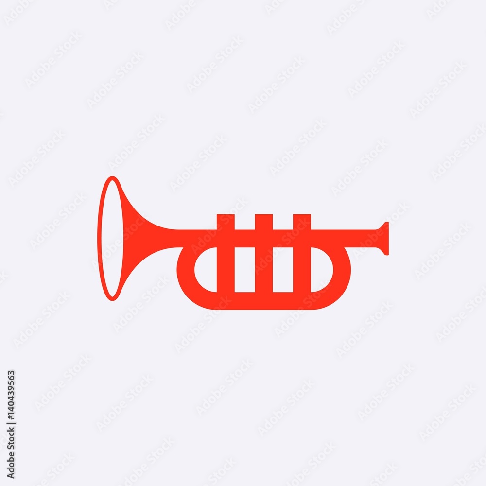 trumpet icon stock vector illustration flat design trumpet icon stock vector illustration flat design