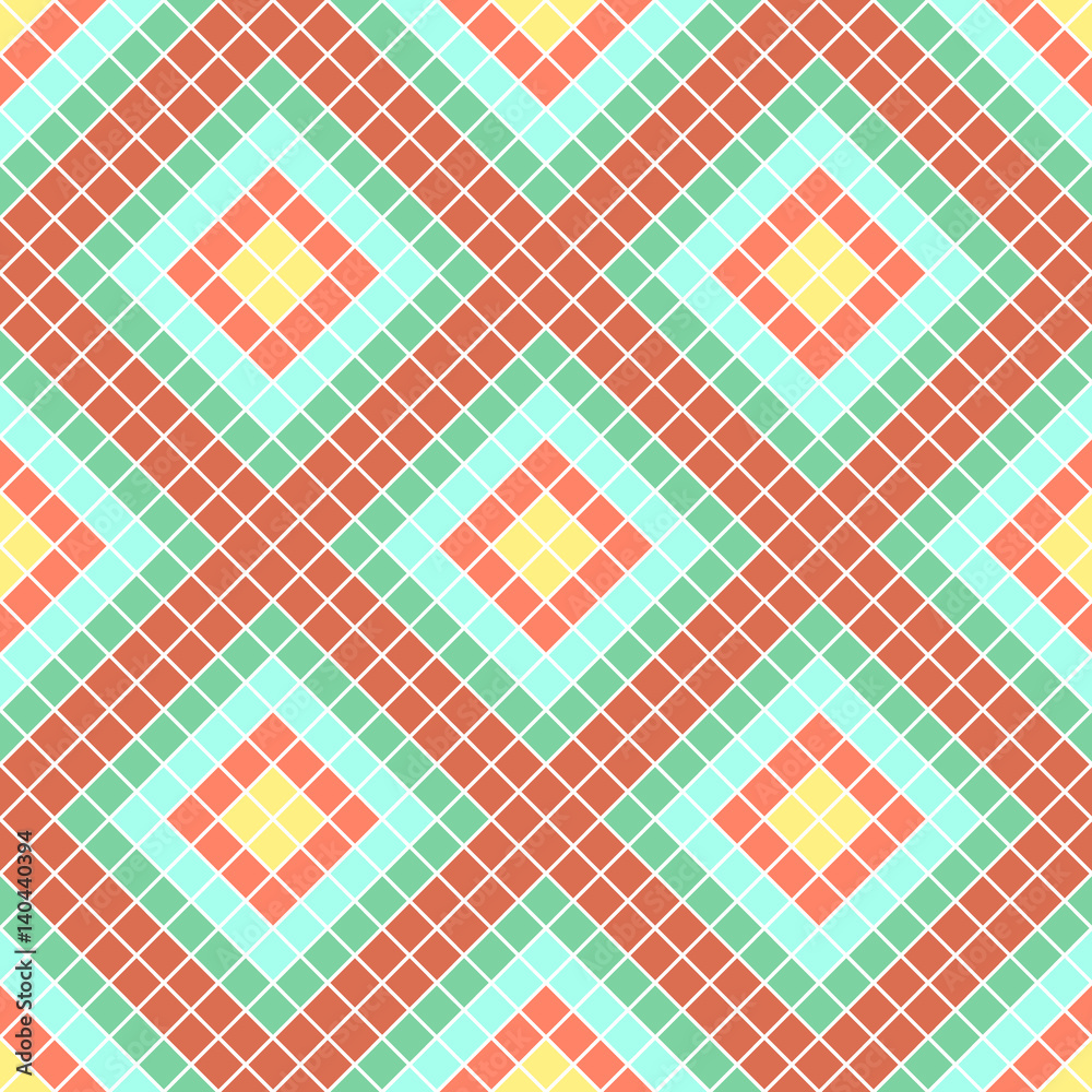 Seamless vector decorative geometric pattern. ethnic endless background with ornamental decorative elements with traditional etnic motives, tribal geometric figures. Print for wrapping, background