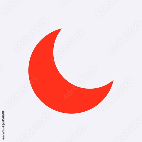moon icon stock vector illustration flat design