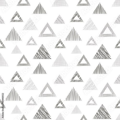 Seamless vector geometrical pattern, endless background with hand drawn textured geometric figures. Pastel Graphic illustration Template for wrapping, web backgrounds