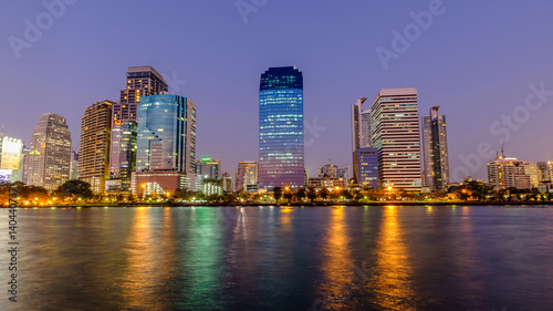 City downtown at night, Bangkok,Thailand