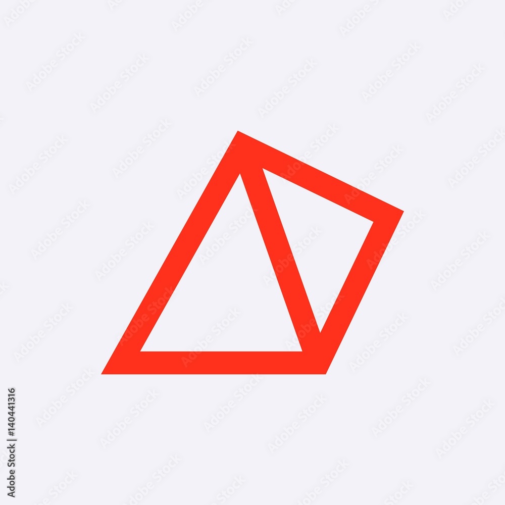 pyramid icon stock vector illustration flat design pyramid icon stock vector illustration flat design