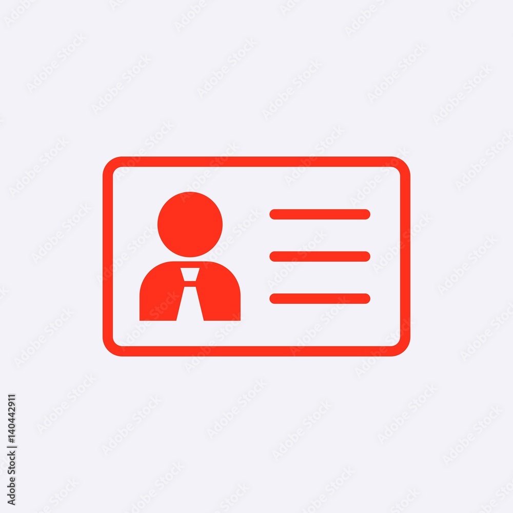 id icon stock vector illustration flat design id icon stock vector illustration flat design