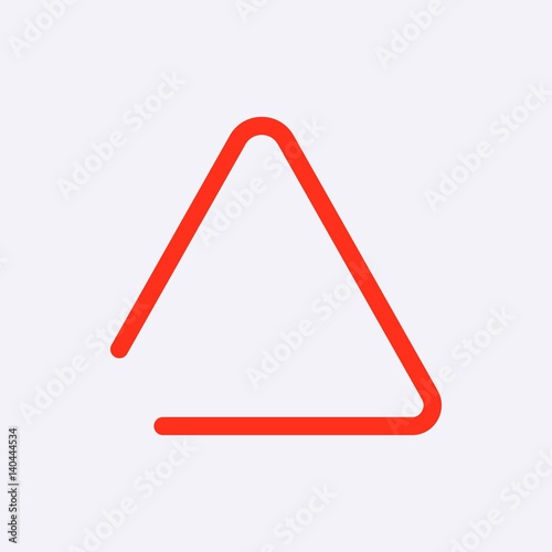 musical metal triangle icon stock vector illustration flat design