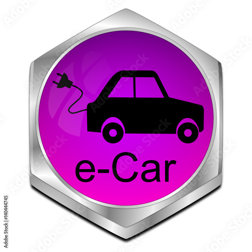e-Car Button - 3D illustration