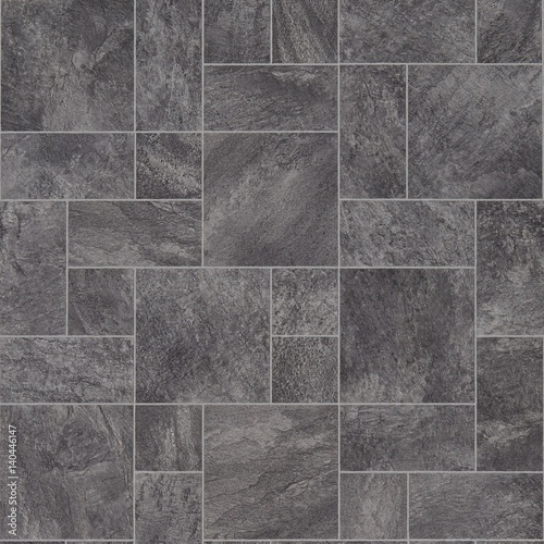 Grey Stone Tile Effect Vinyl Flooring