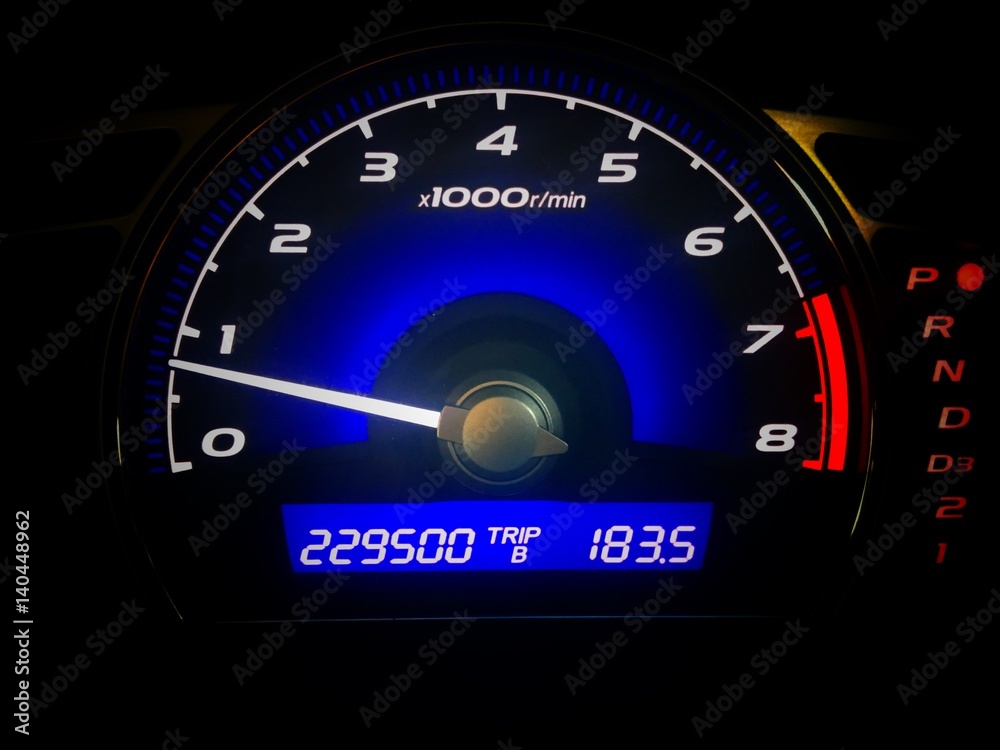 Mileage control display of the speed car Mileage control display of the speed car