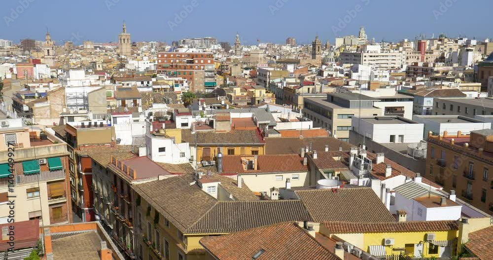 Aerial Panoramic View Of Valencia City In Spain Aerial Panoramic View Of Valencia City In Spain