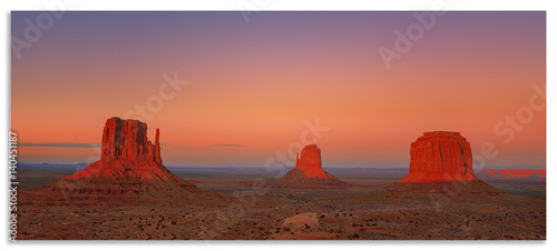 Dusk a days end at Monument Valley