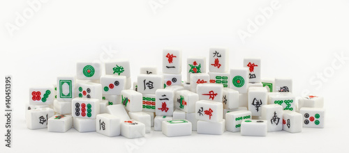 Mahjong tiles photo