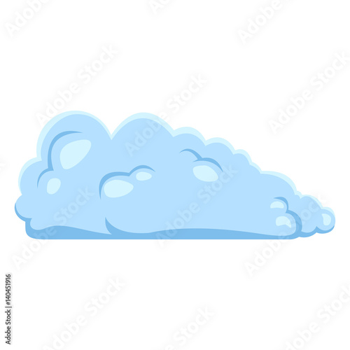 Vector Single Blue Cloud Icon