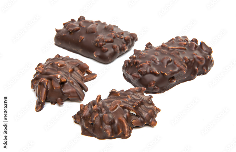 Biscuits in chocolate glaze isolated Biscuits in chocolate glaze isolated