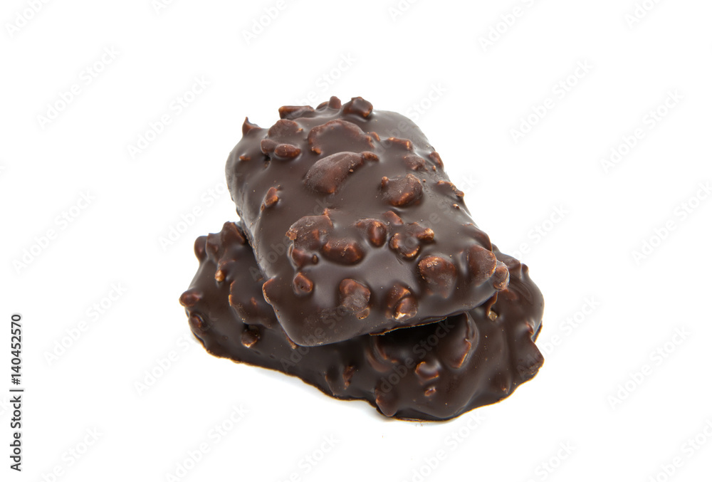 Biscuits in chocolate glaze isolated Biscuits in chocolate glaze isolated
