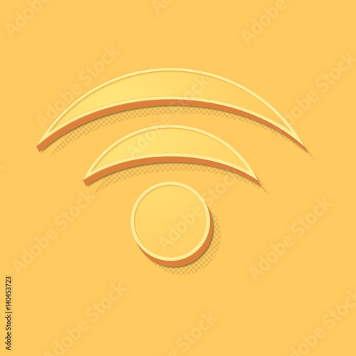 ikona vintage 3D z obrysem i cieniem