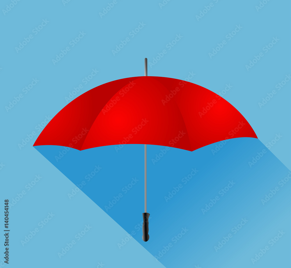 Red umbrella vector illustration
