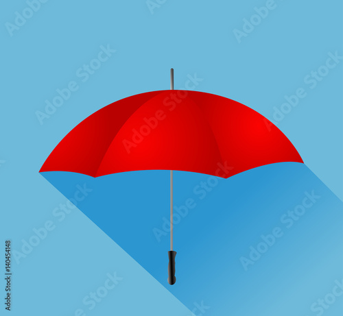 Red umbrella vector illustration