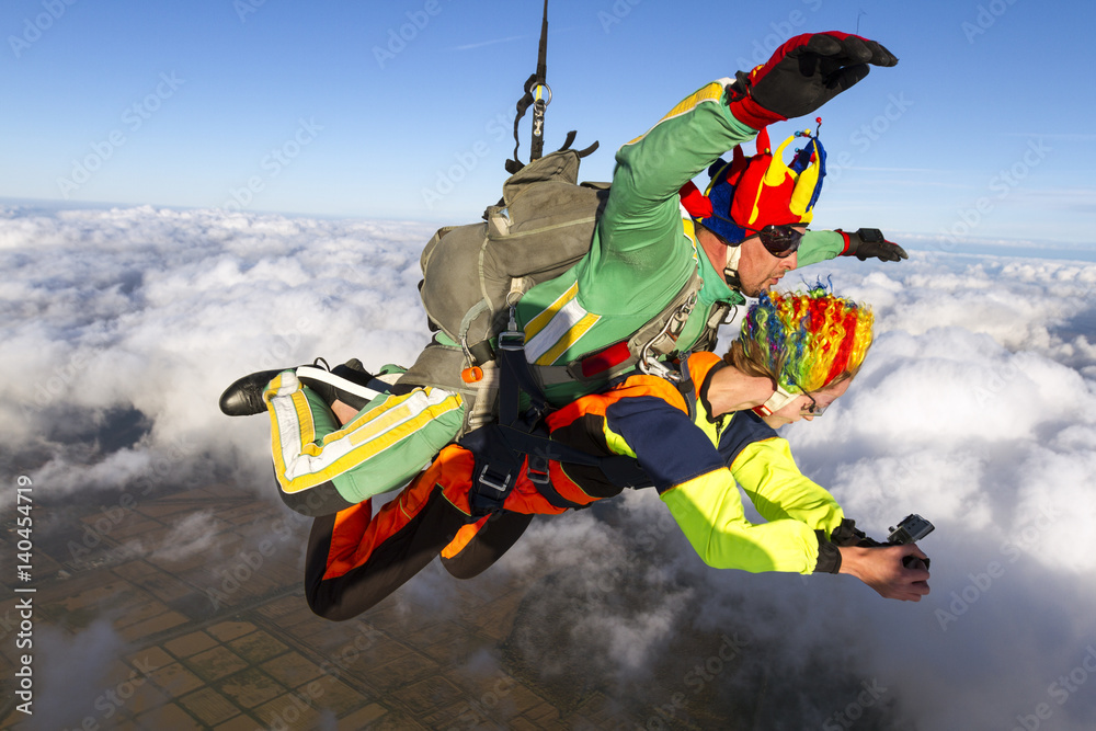 Skydiving photo. Tandem. Skydiving photo. Tandem.