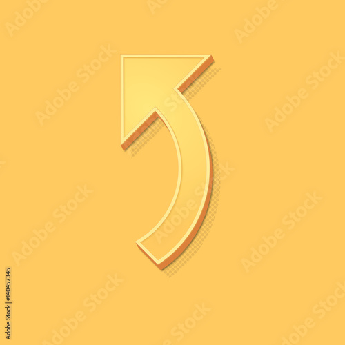 ikona vintage 3D z obrysem i cieniem