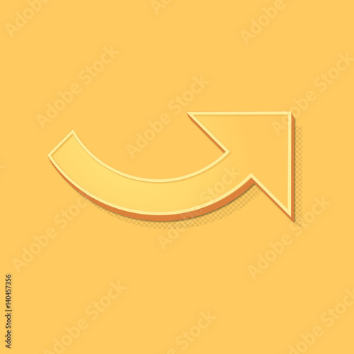 ikona vintage 3D z obrysem i cieniem