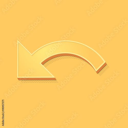 ikona vintage 3D z obrysem i cieniem