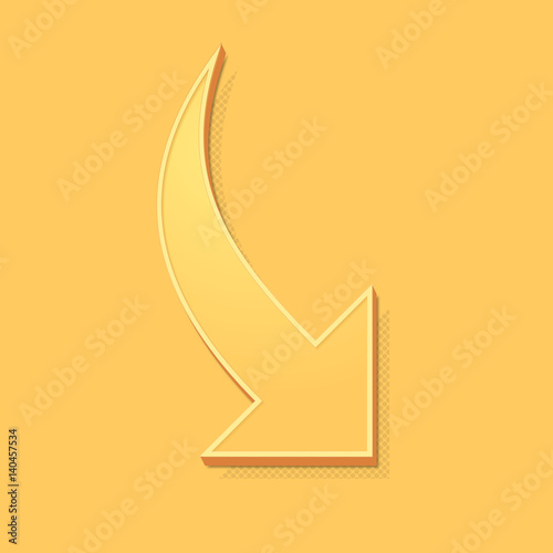 ikona vintage 3D z obrysem i cieniem